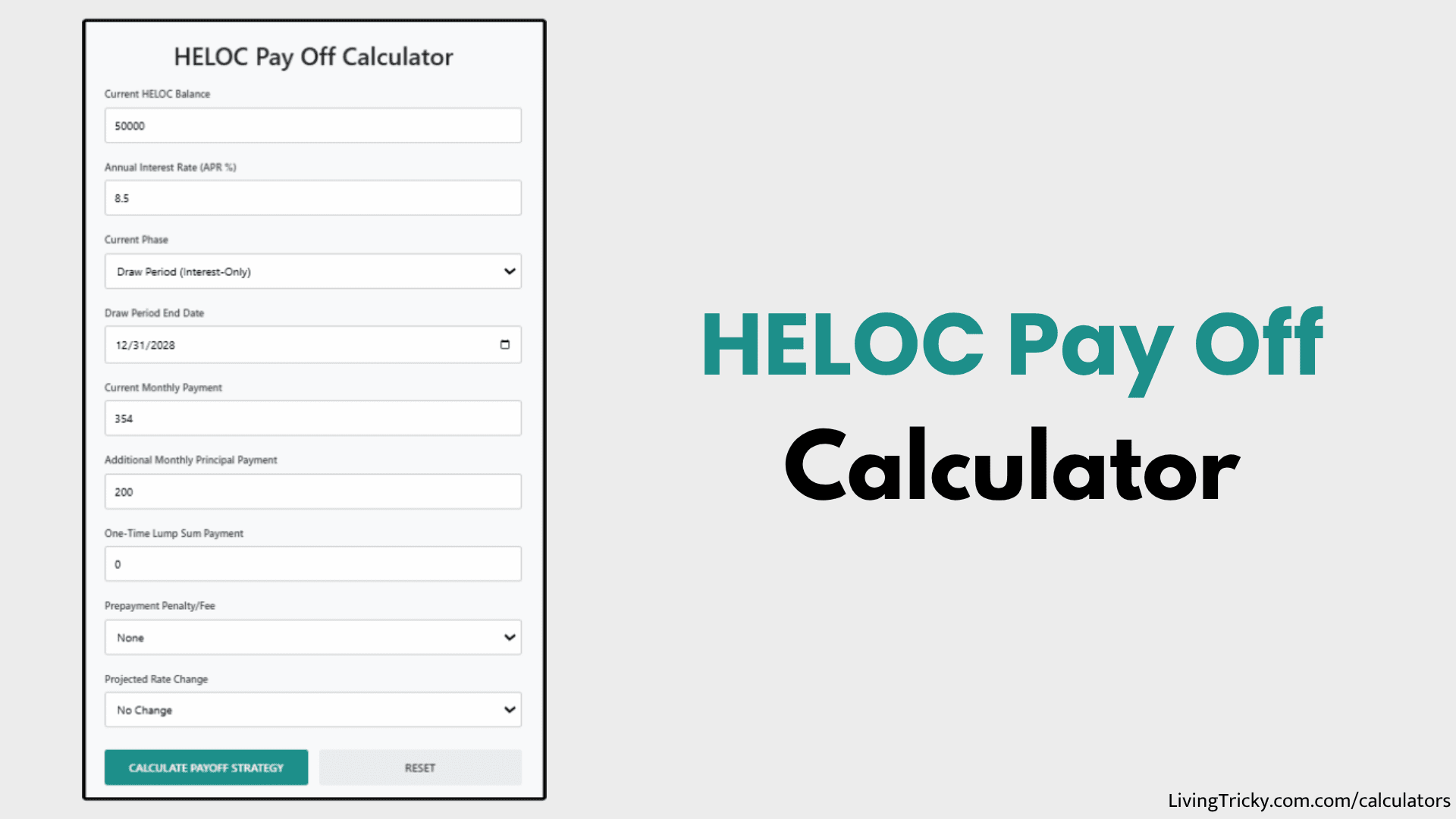 HELOC Pay Off Calculator – LivingTricky