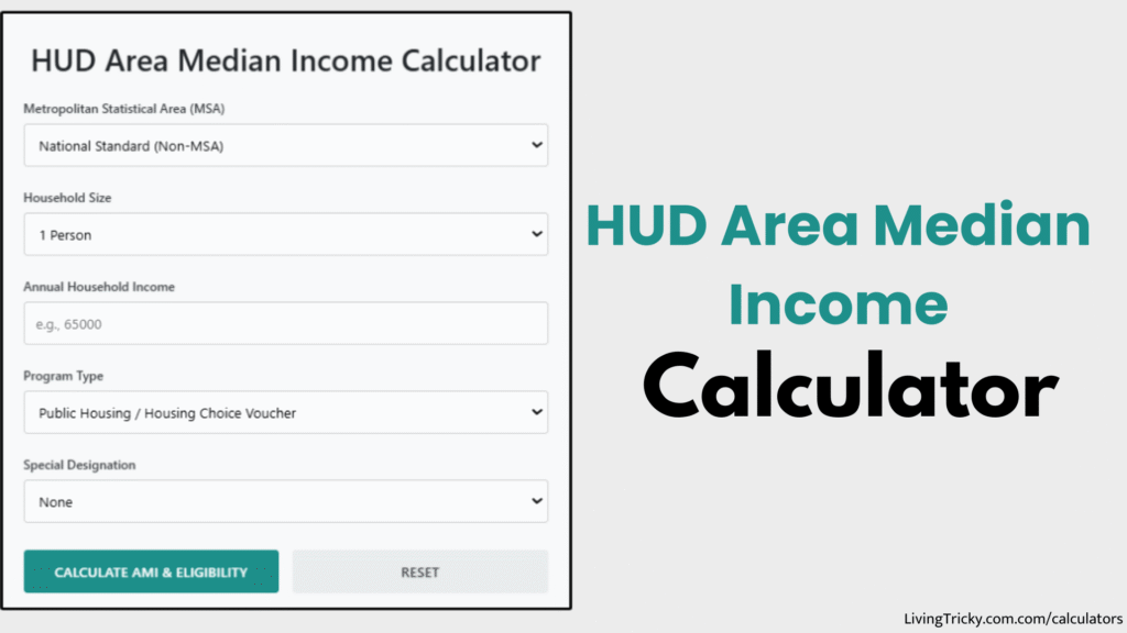 HUD Area Median Income Calculator