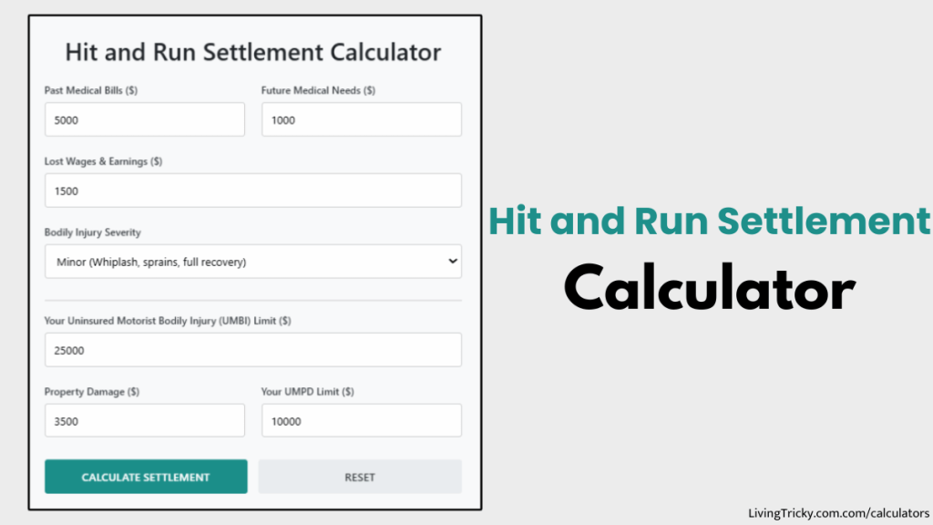 Hit And Run Settlement Calculator