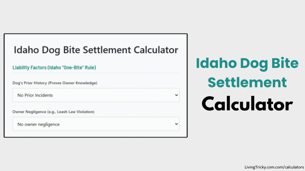 Idaho Dog Bite Settlement Calculator