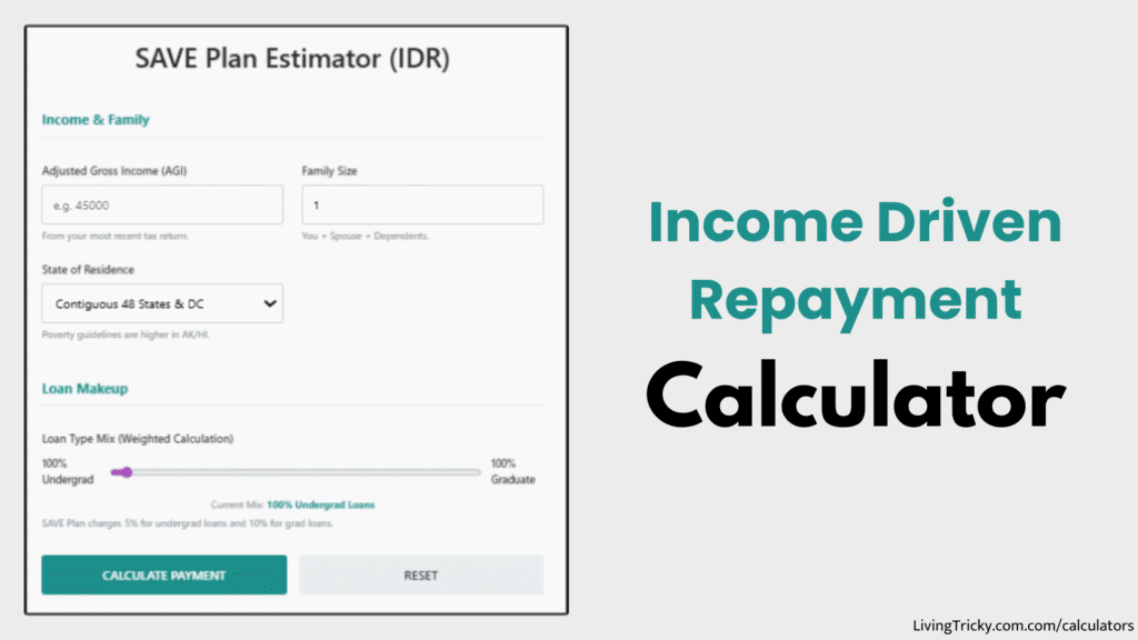Income Driven Repayment Calculator