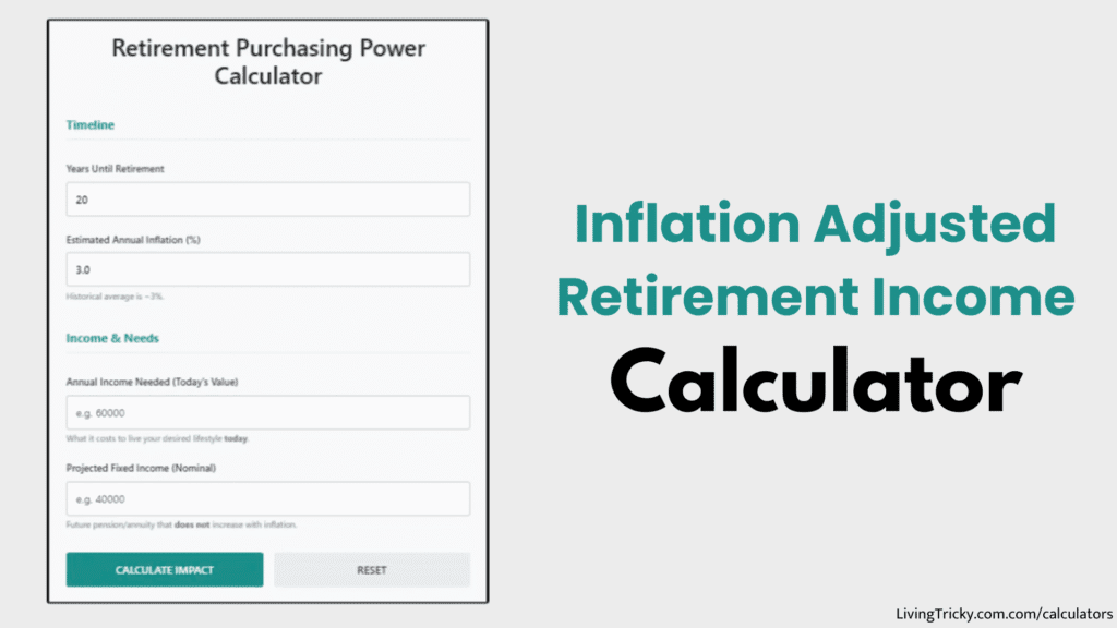 Inflation Adjusted Retirement Income Calculator