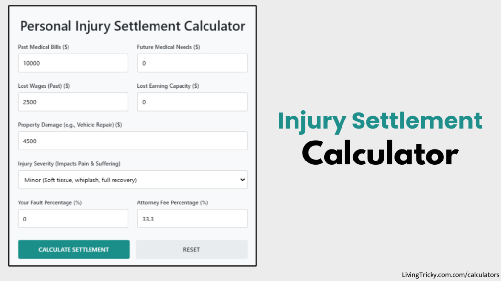 Injury Settlement Calculator