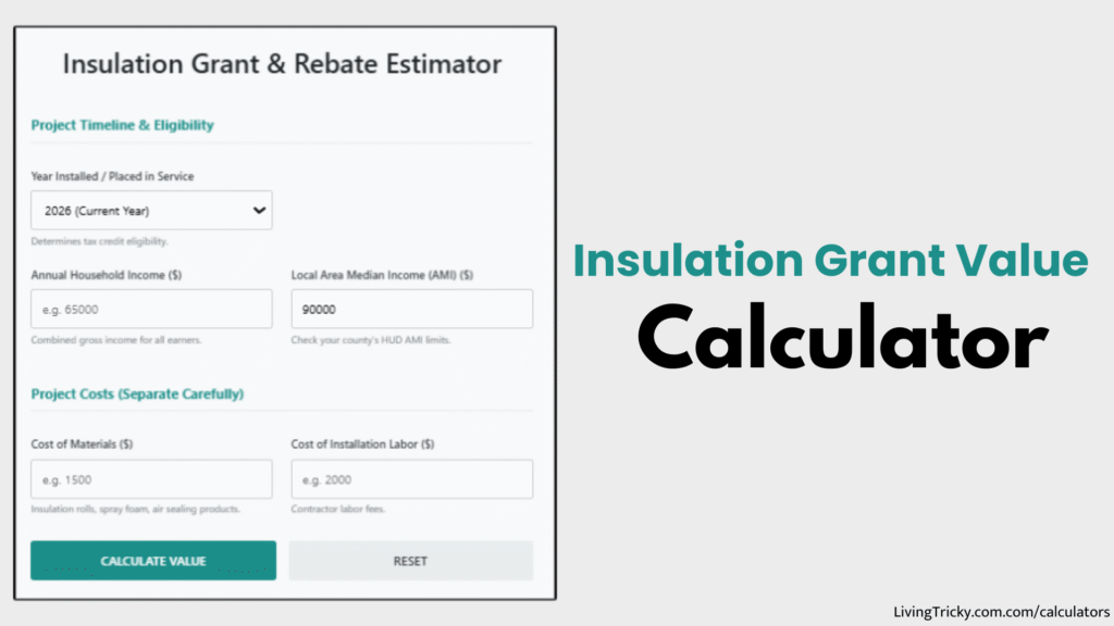 Insulation Grant Value Calculator