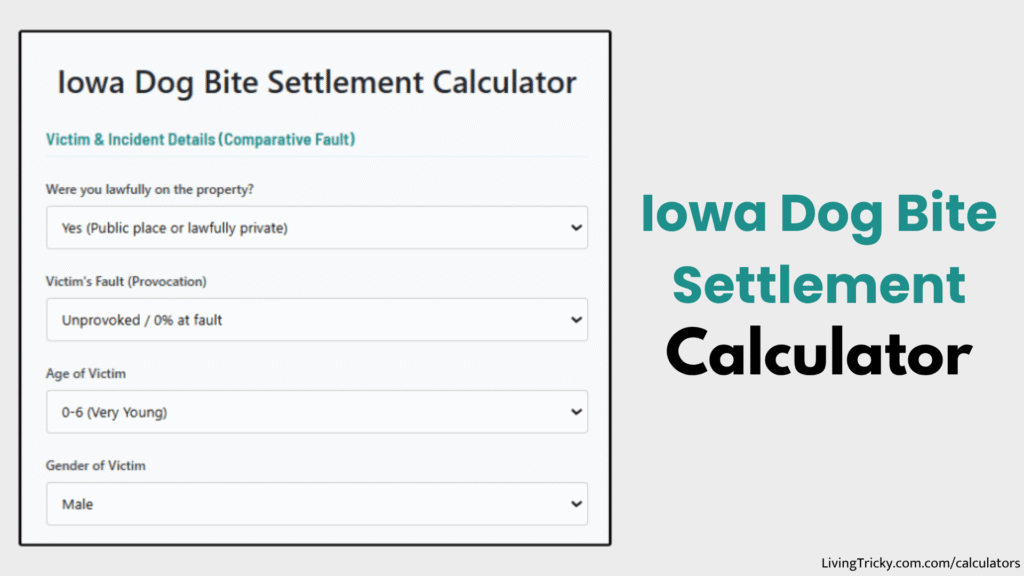 Iowa Dog Bite Settlement Calculator