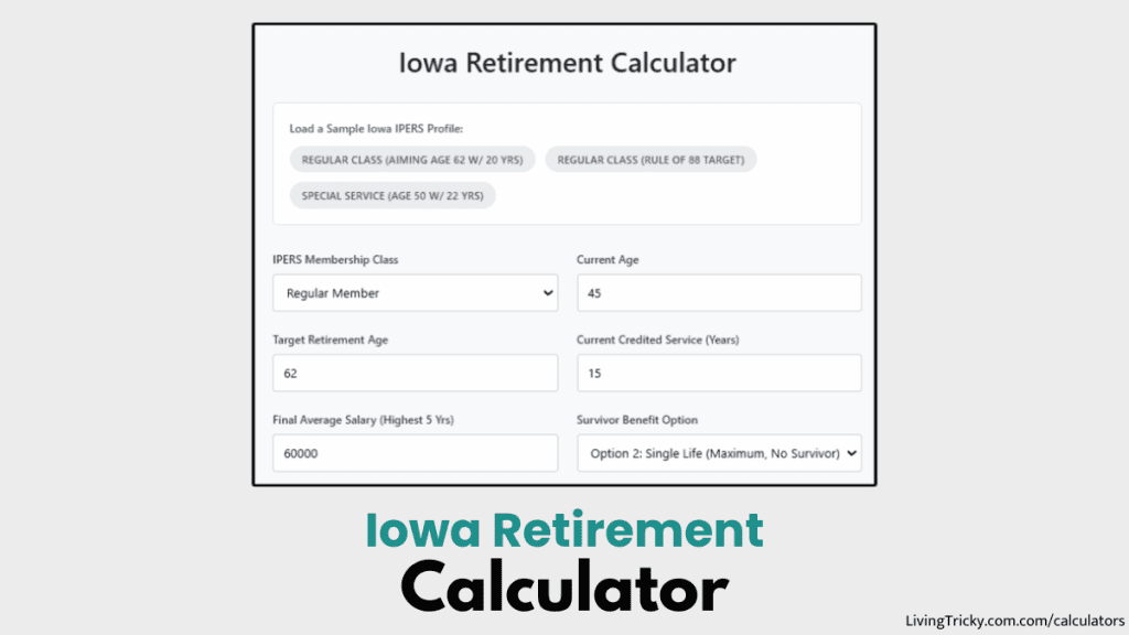 Iowa Retirement Calculator