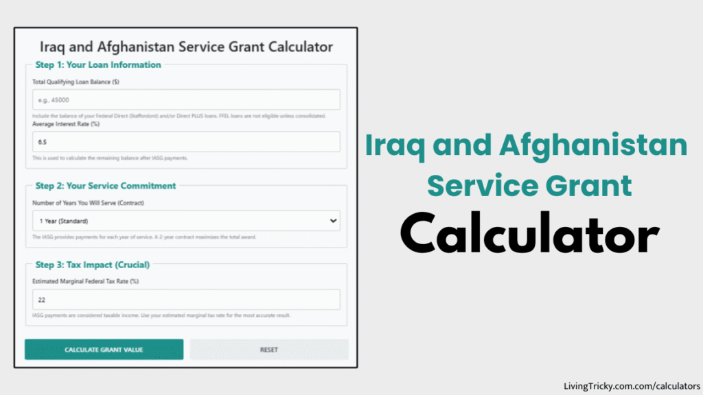 Iraq And Afghanistan Service Grant Calculator