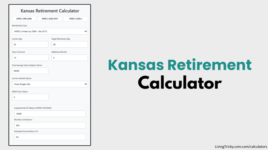 Kansas Retirement Calculator