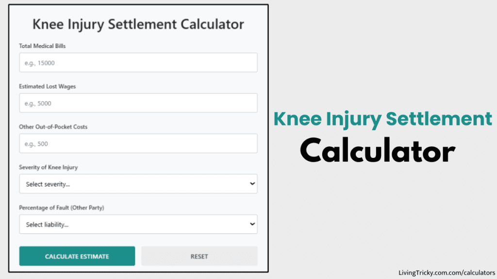 Knee Injury Settlement Calculator