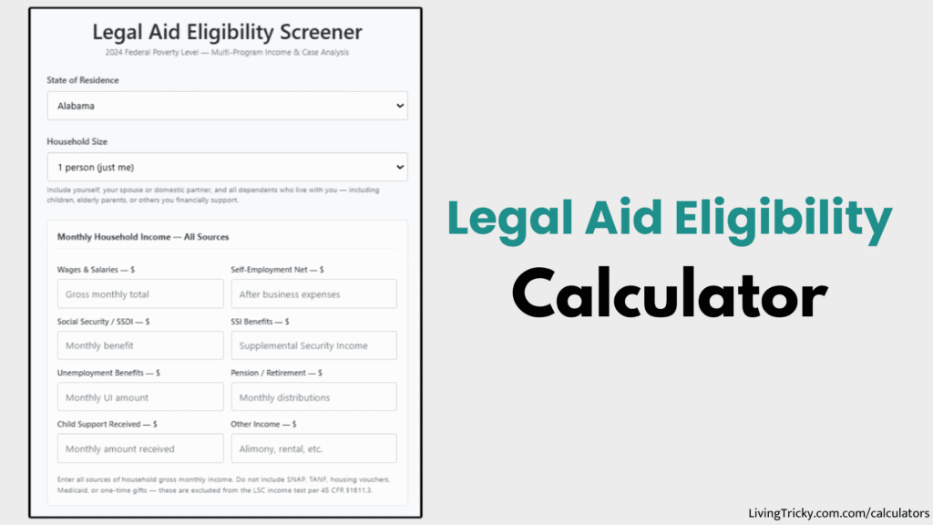Legal Aid Eligibility Calculator
