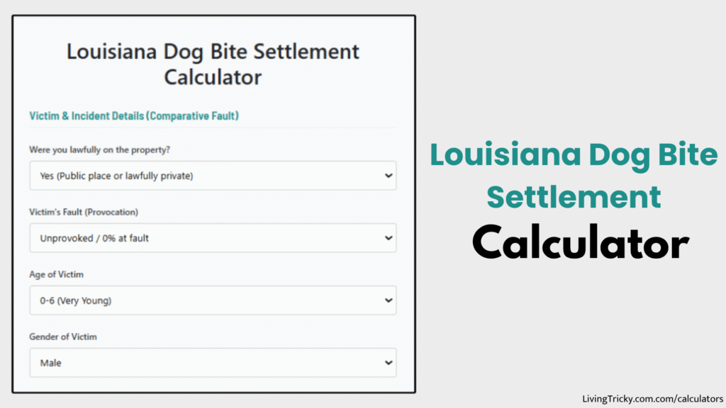 Louisiana Dog Bite Settlement Calculator