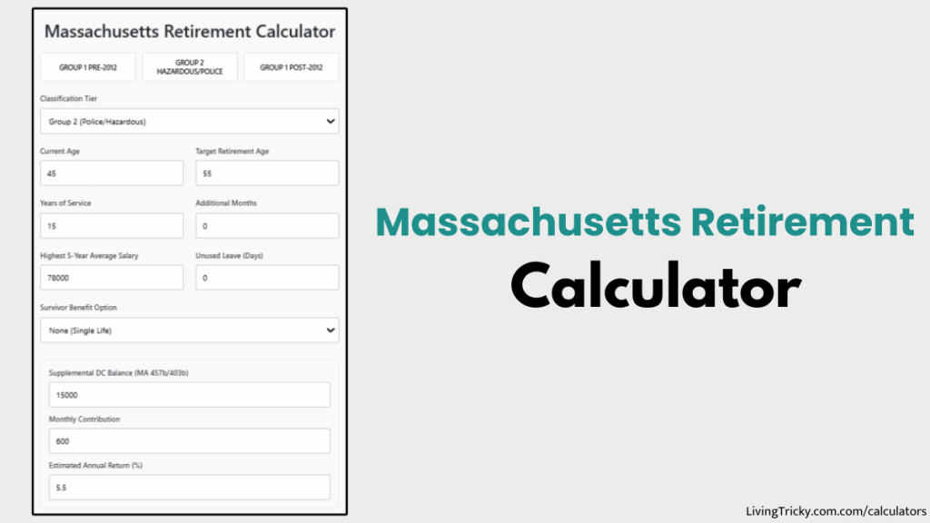 Massachusetts Retirement Calculator