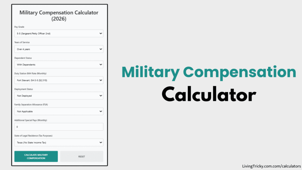 Military Compensation Calculator