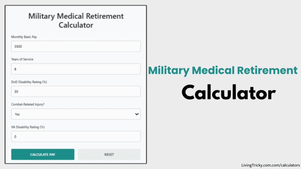 Military Medical Retirement Calculator