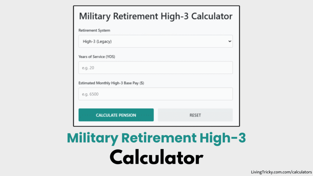 Military Retirement High Calculator