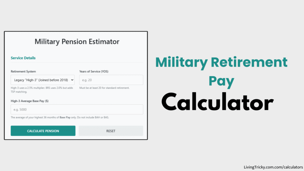 Military Retirement Pay Calculator