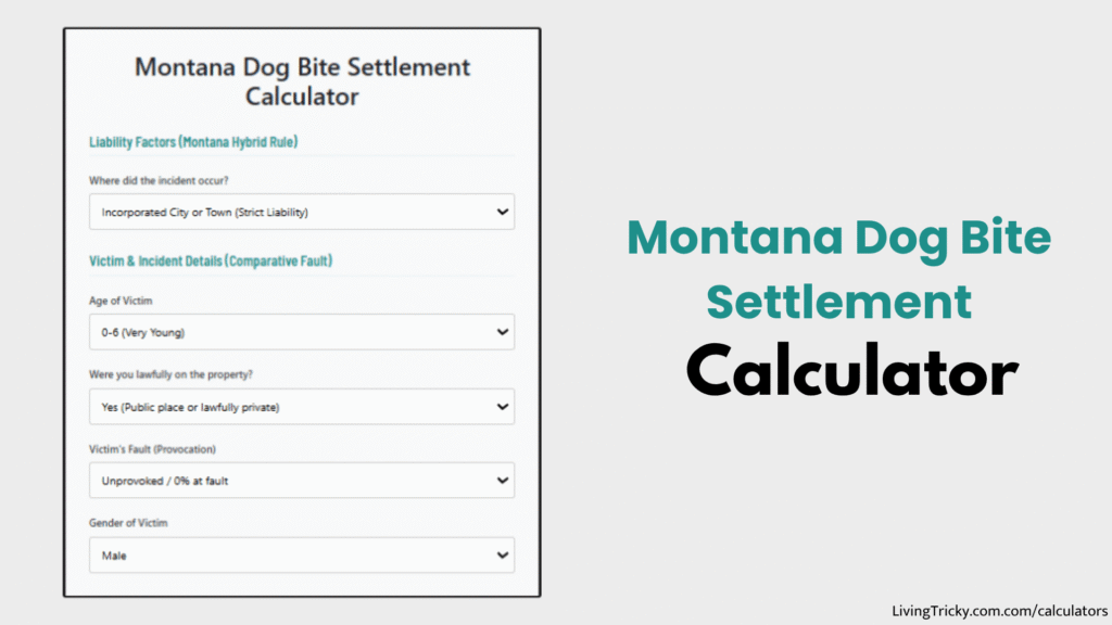 Montana Dog Bite Settlement Calculator