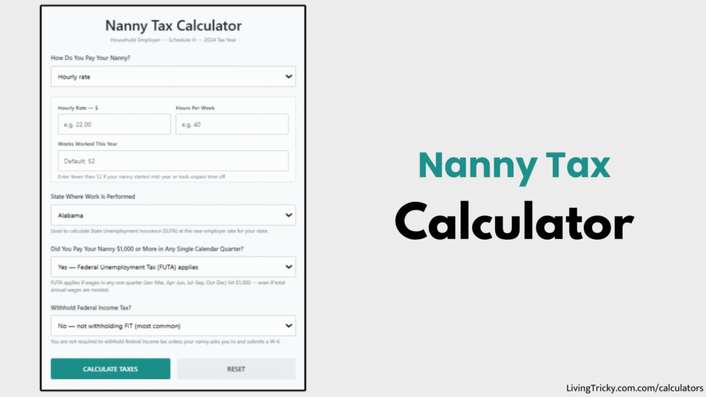 Nanny Tax Calculator