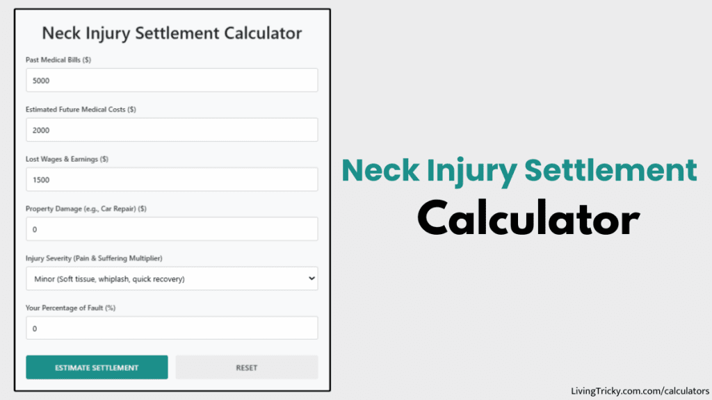 Neck Injury Settlement Calculator