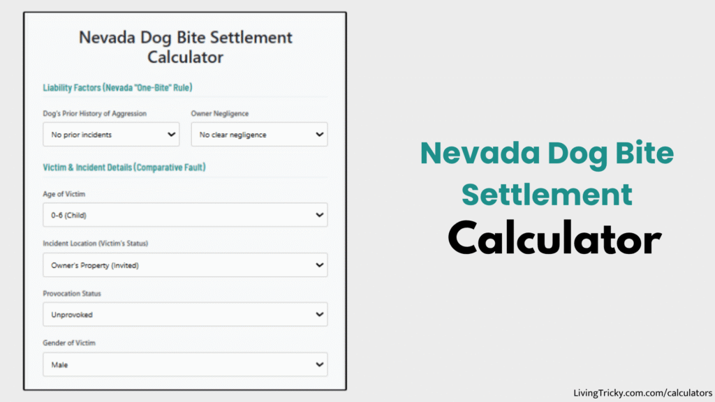 Nevada Dog Bite Settlement Calculator