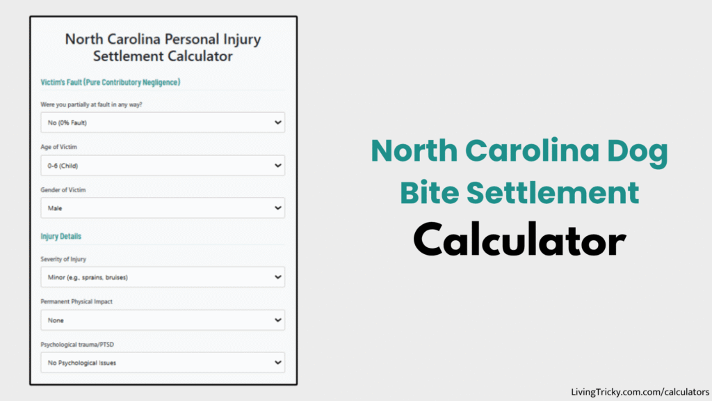 North Carolina Dog Bite Settlement Calculator