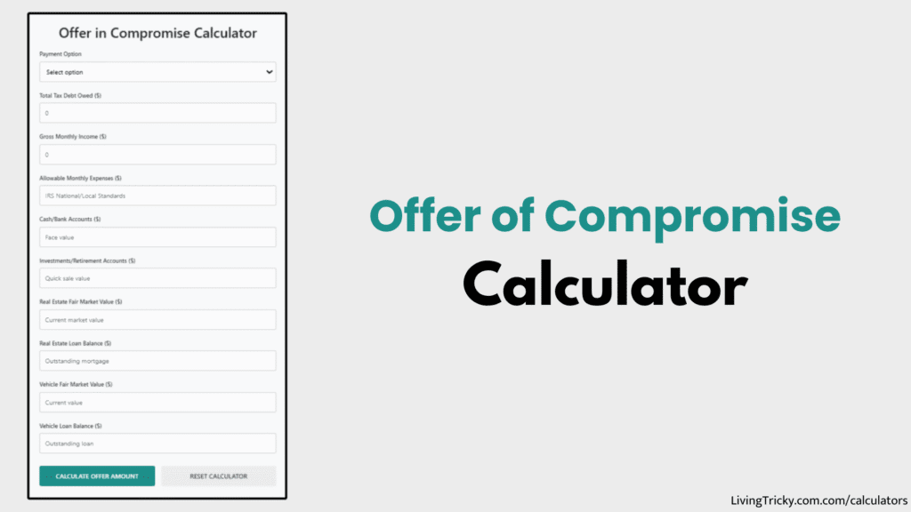 Offer Of Compromise Calculator