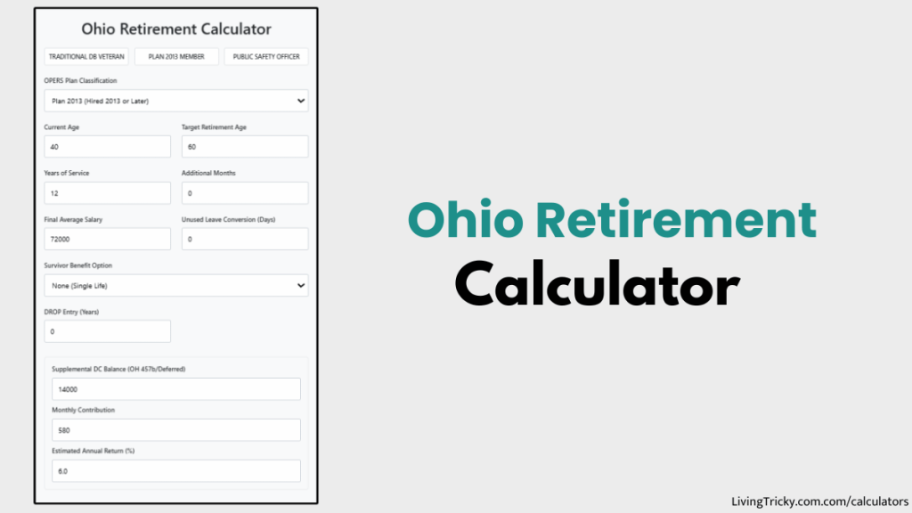 Ohio Retirement Calculator