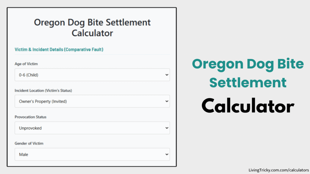 Oregon Dog Bite Settlement Calculator
