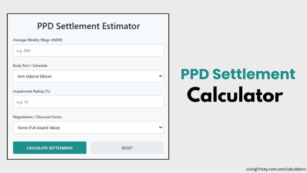 PPD Settlement Calculator