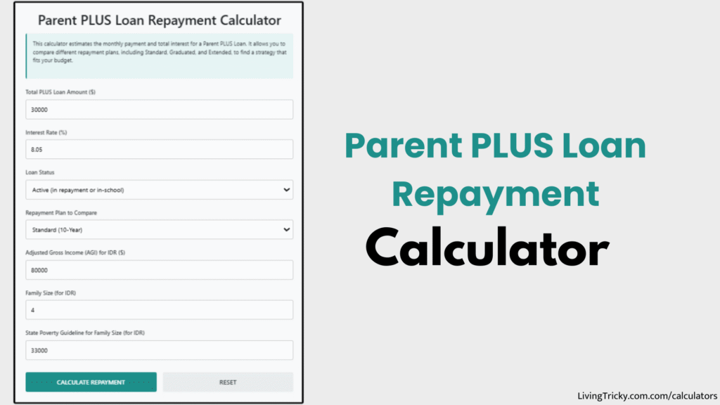 Parent PLUS Loan Repayment Calculator