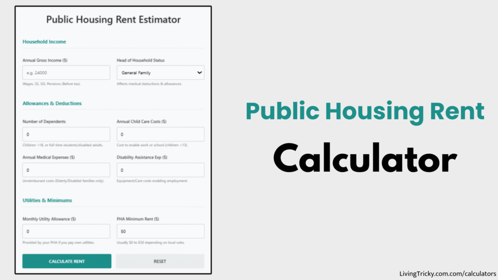 Public Housing Rent Calculator