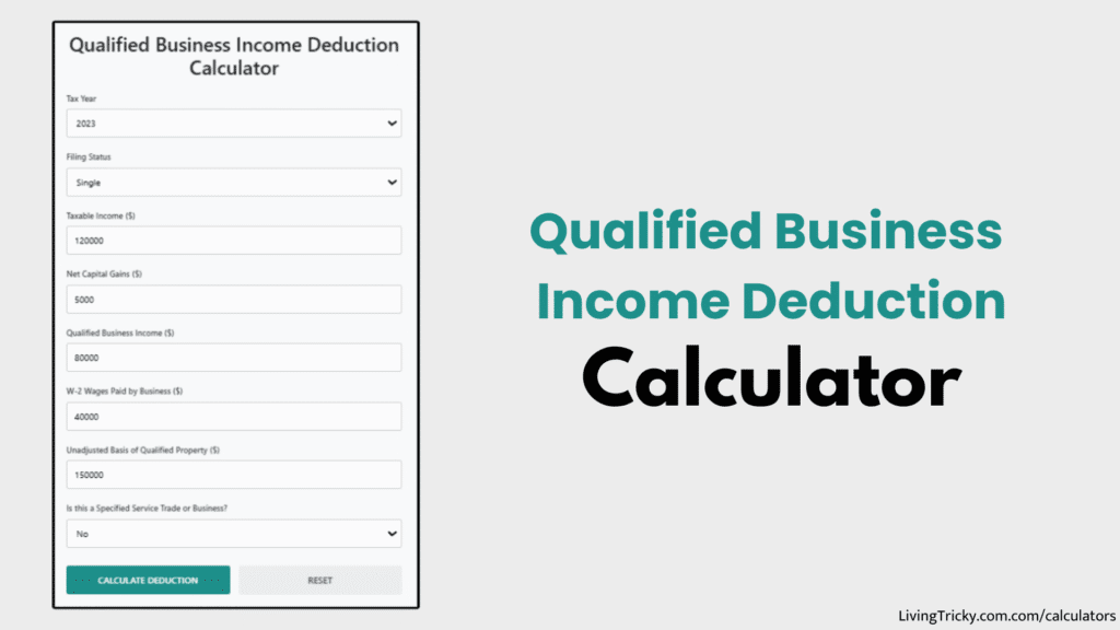 Qualified Business Income Deduction Calculator