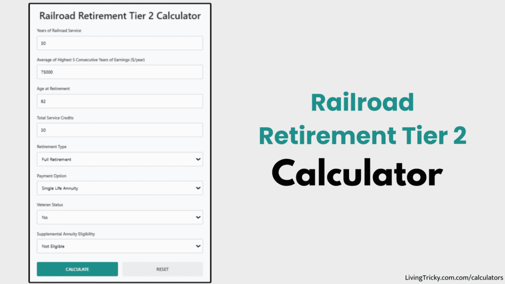 Railroad Retirement Tier Calculator