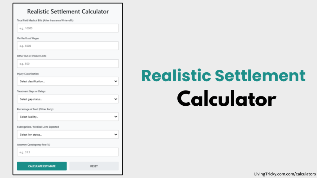 Realistic Settlement Calculator