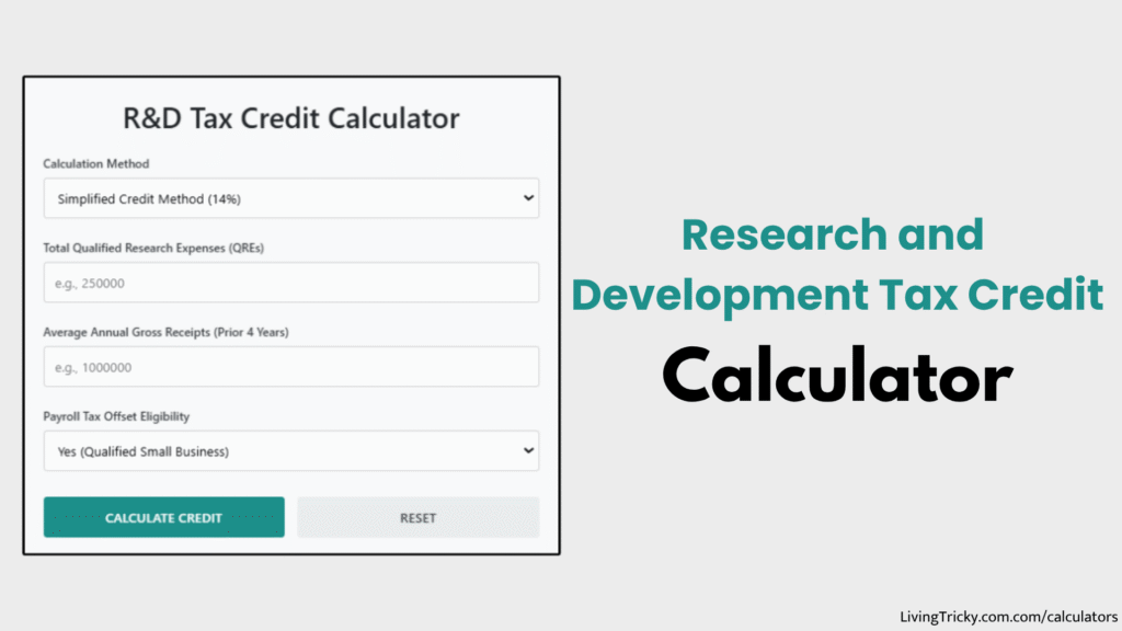 Research And Development Tax Credit Calculator