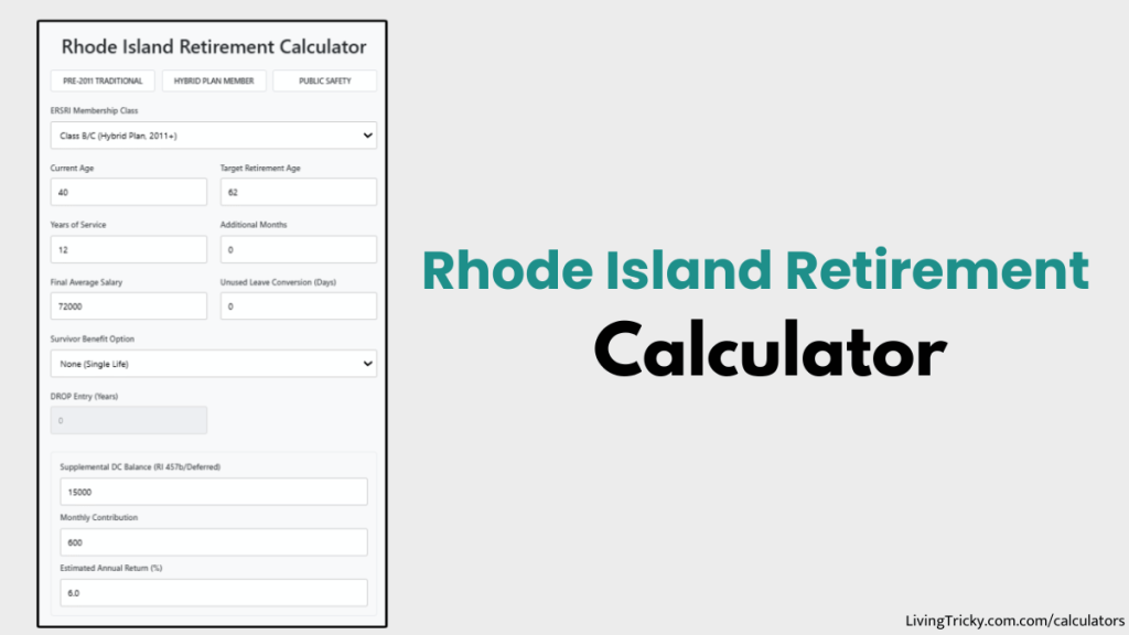 Rhode Island Retirement Calculator