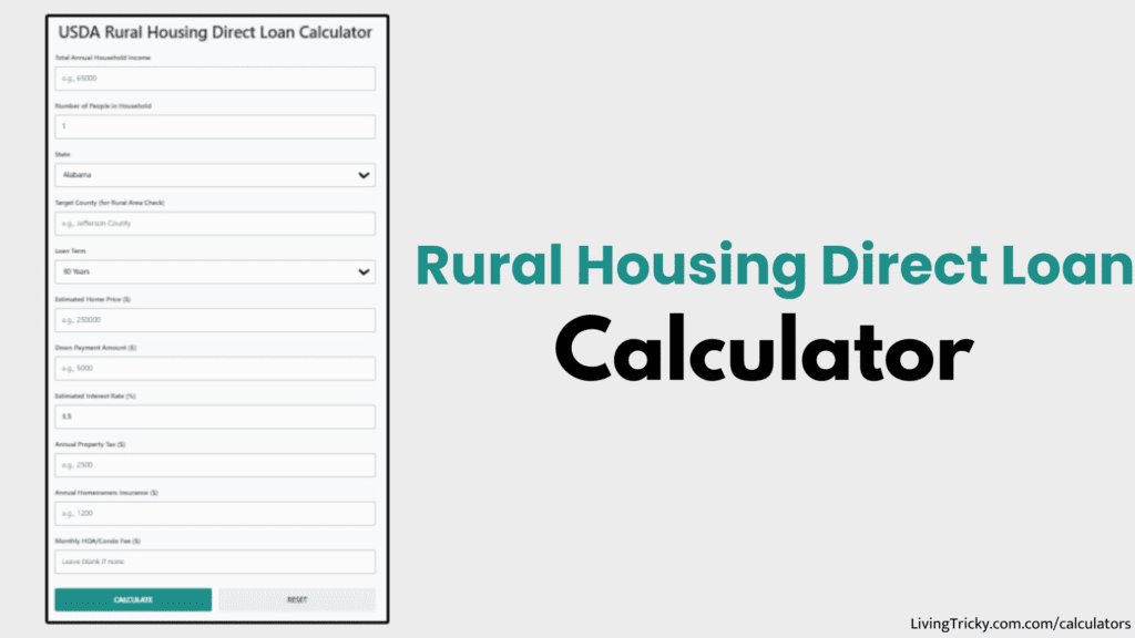 Rural Housing Direct Loan Calculator