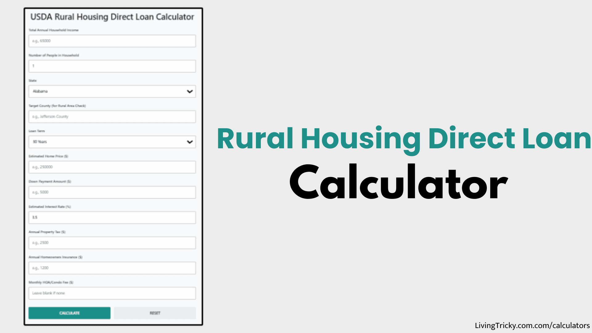Rural Housing Direct Loan Calculator – LivingTricky