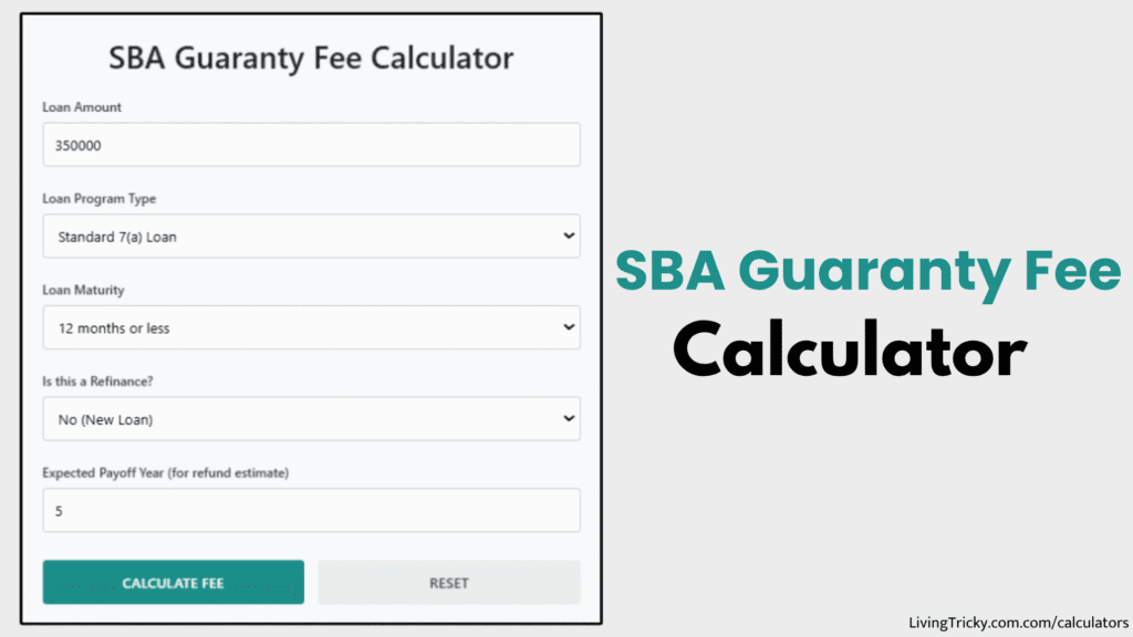 SBA Guaranty Fee Calculator