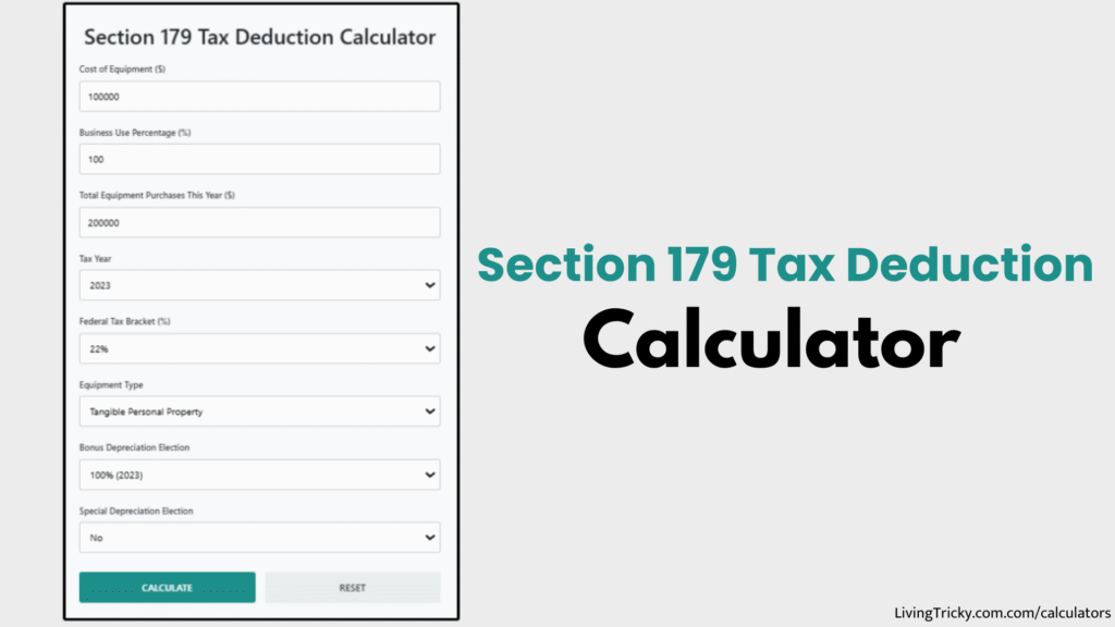 Section Tax Deduction Calculator