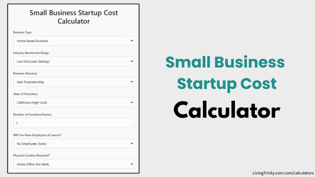 Small Business Startup Cost Calculator