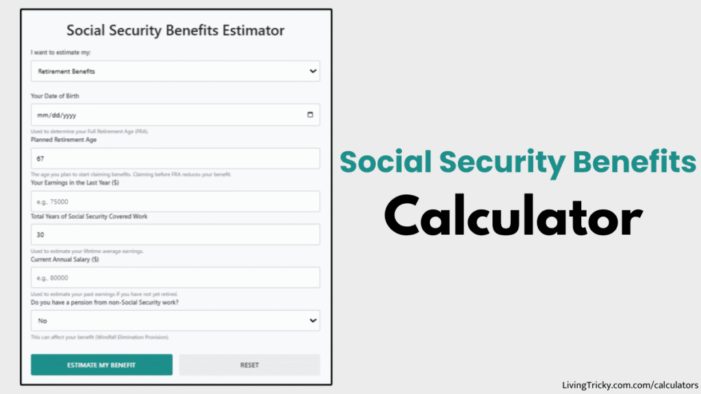 Social Security Benefits Calculator