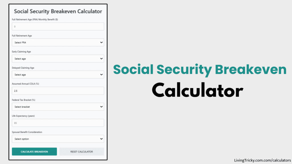 Social Security Breakeven Calculator