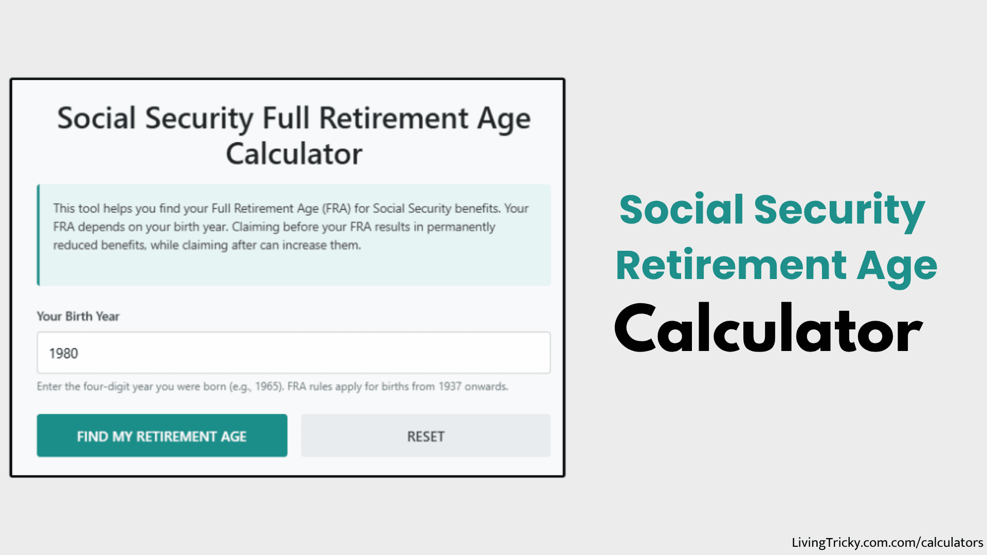 Social Security Retirement Age Calculator – LivingTricky