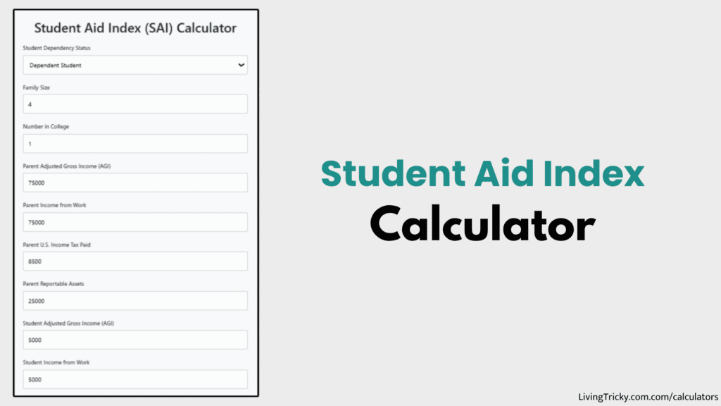 Student Aid Index Calculator
