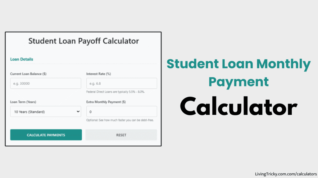 Student Loan Monthly Payment Calculator