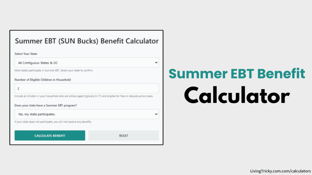 Summer EBT Benefit Calculator