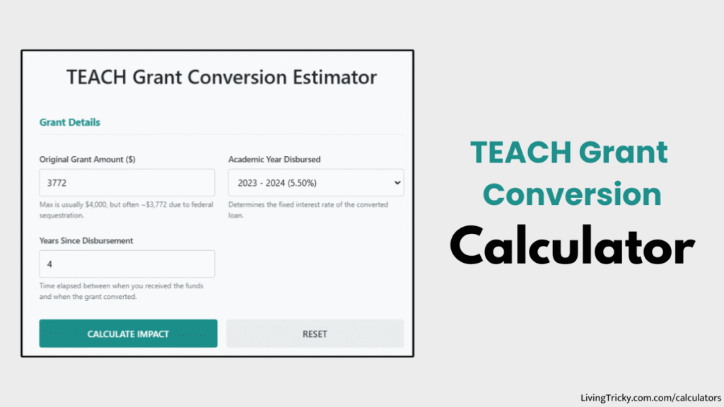 TEACH Grant Conversion Calculator