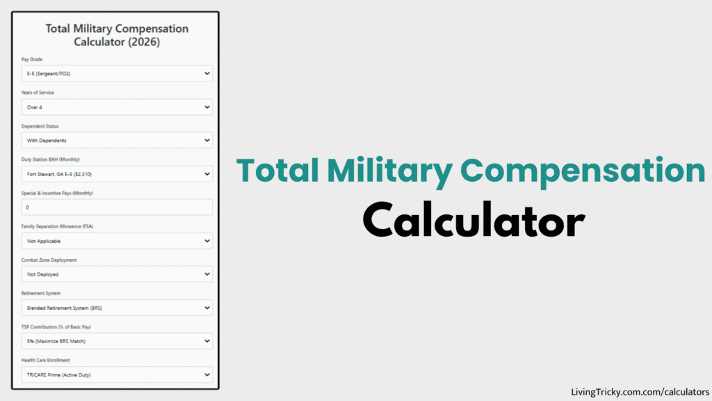 Total Military Compensation Calculator