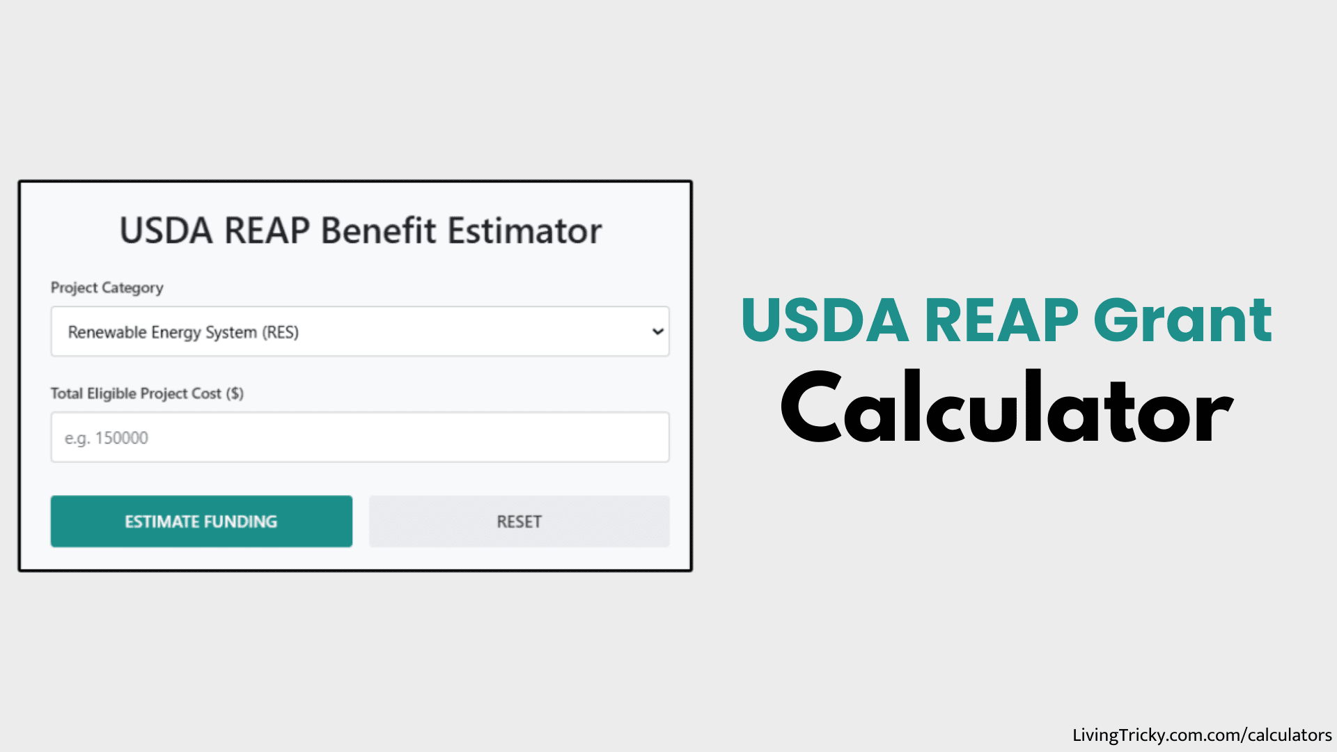 USDA REAP Grant Calculator – LivingTricky